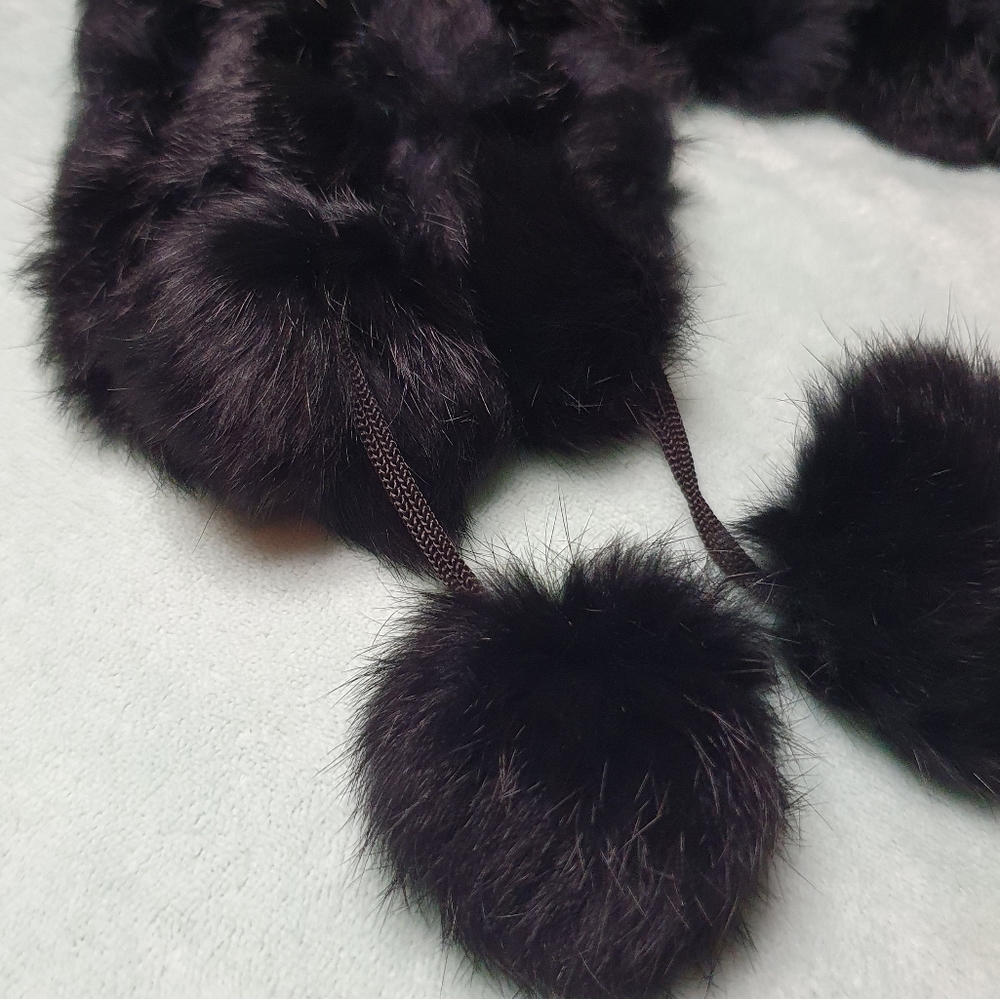Cejon Rabbit Fur Scarf - Picture 4 of 5